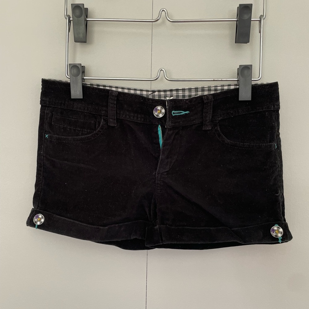 Girls Black Hurley Shorts